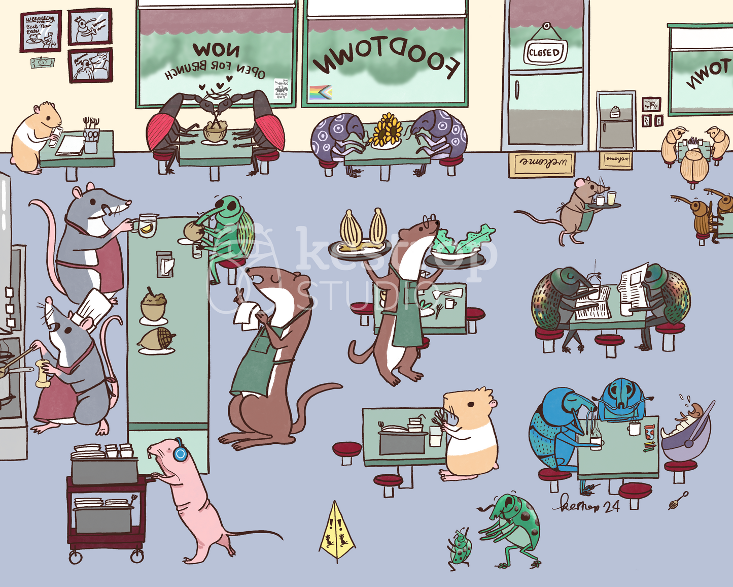 Foodtown Art Print