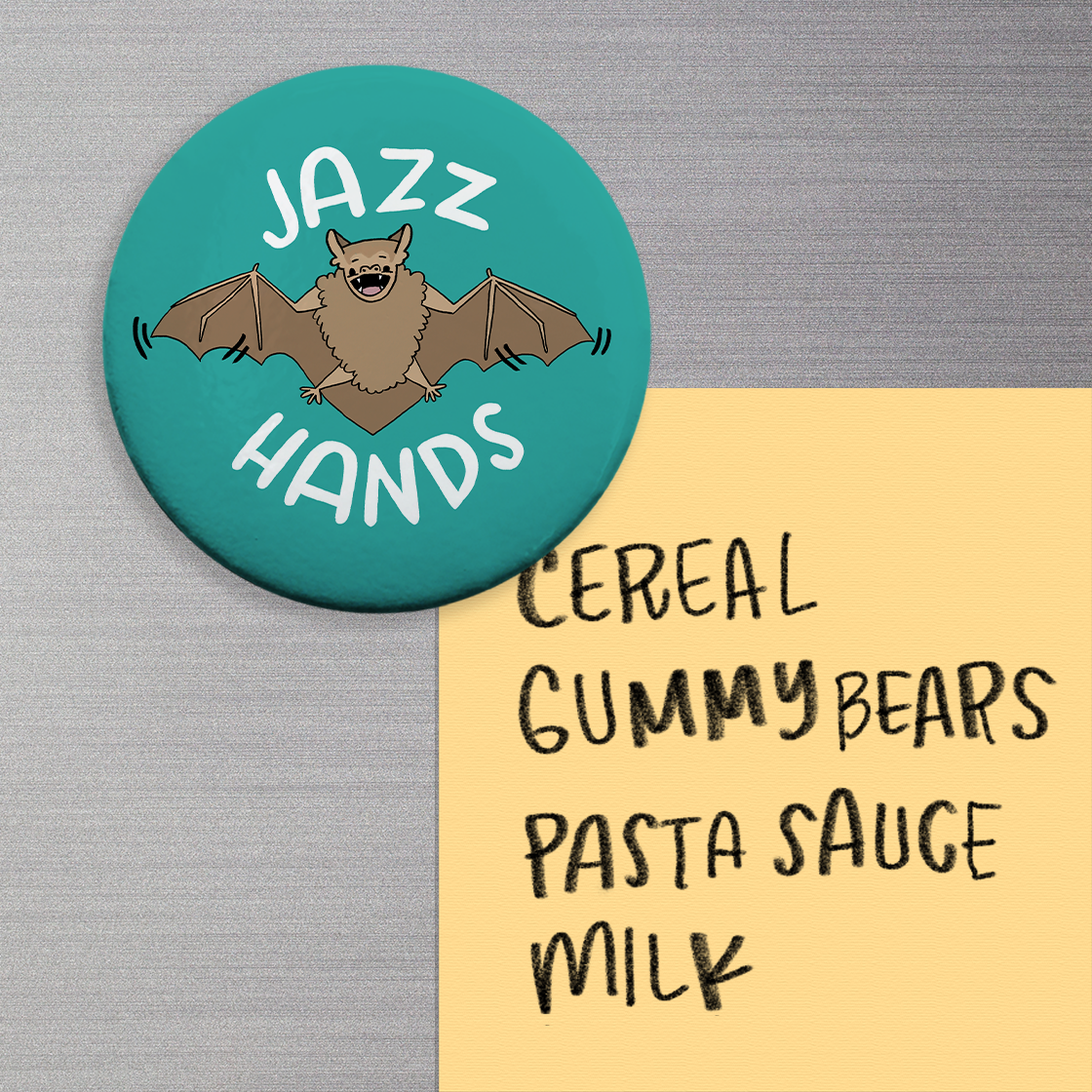 Jazz Hands Bat Magnet