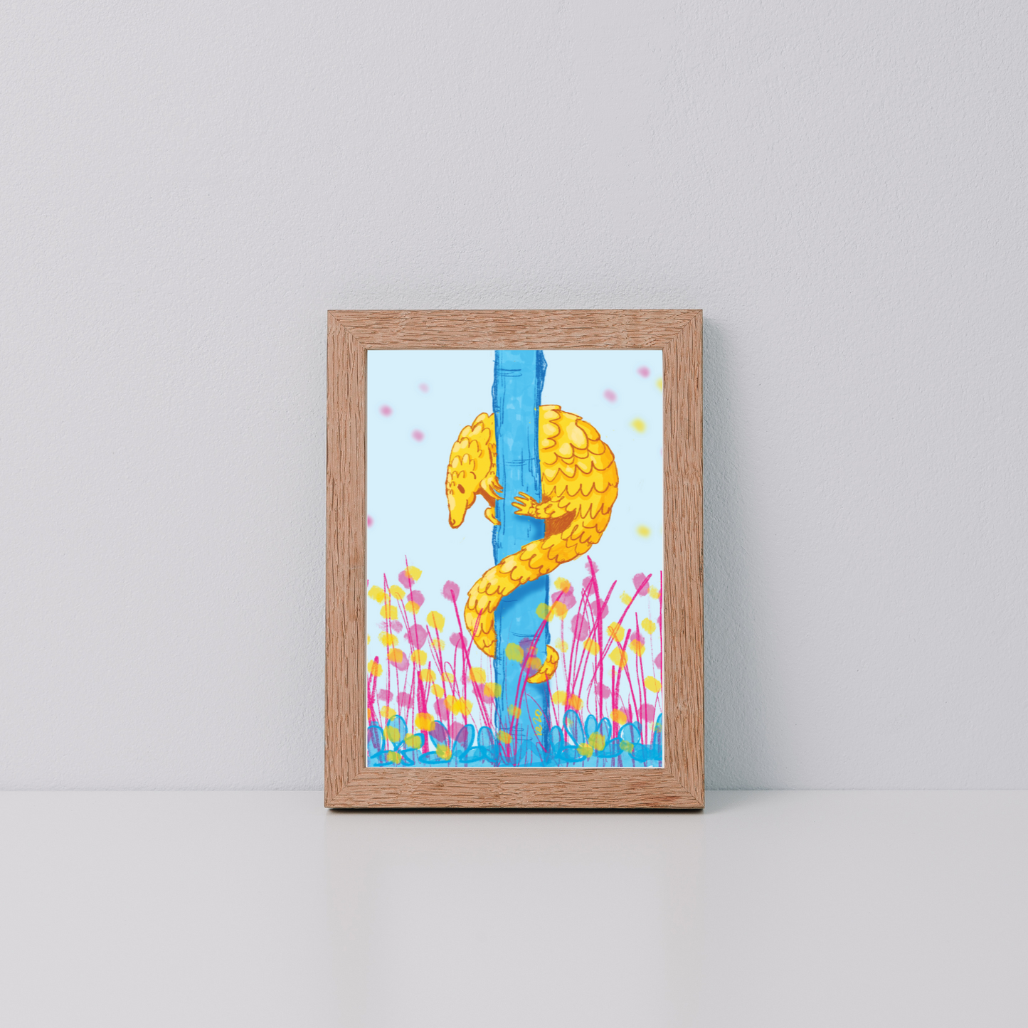 Cheery Pangolin Art Print