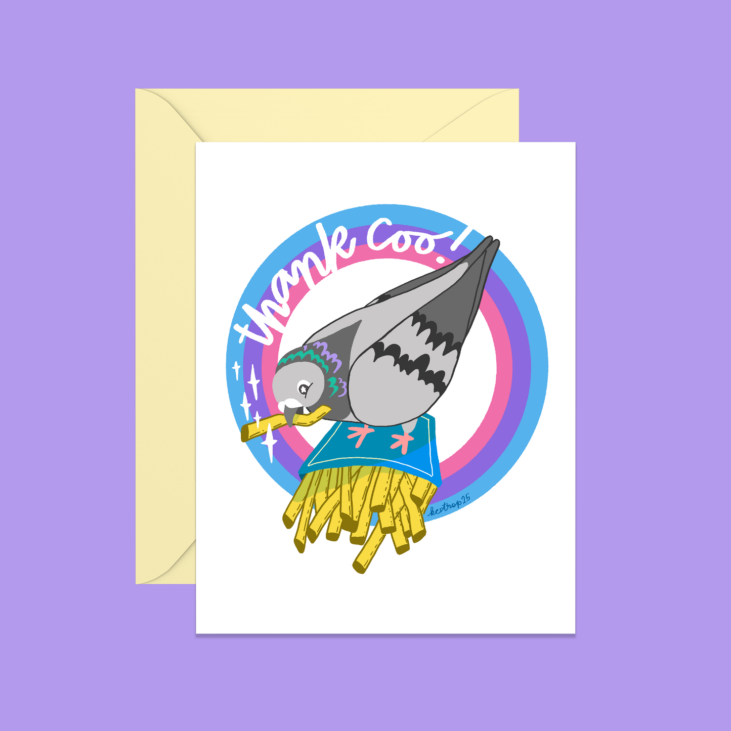 Thank Coo Pigeon Card