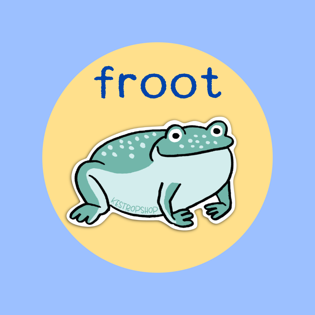 Froot the Frog Lil Guy Sticker