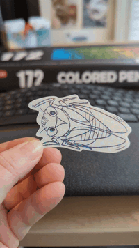 Sparkly Holographic Puppy Cicada Sticker