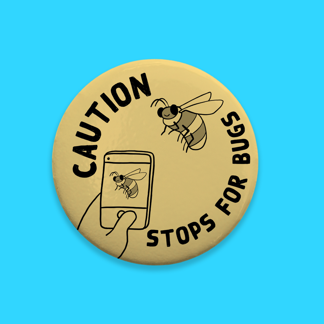 Stops for Nature Pinback Buttons: Fungi, Birds, Bugs, Flower
