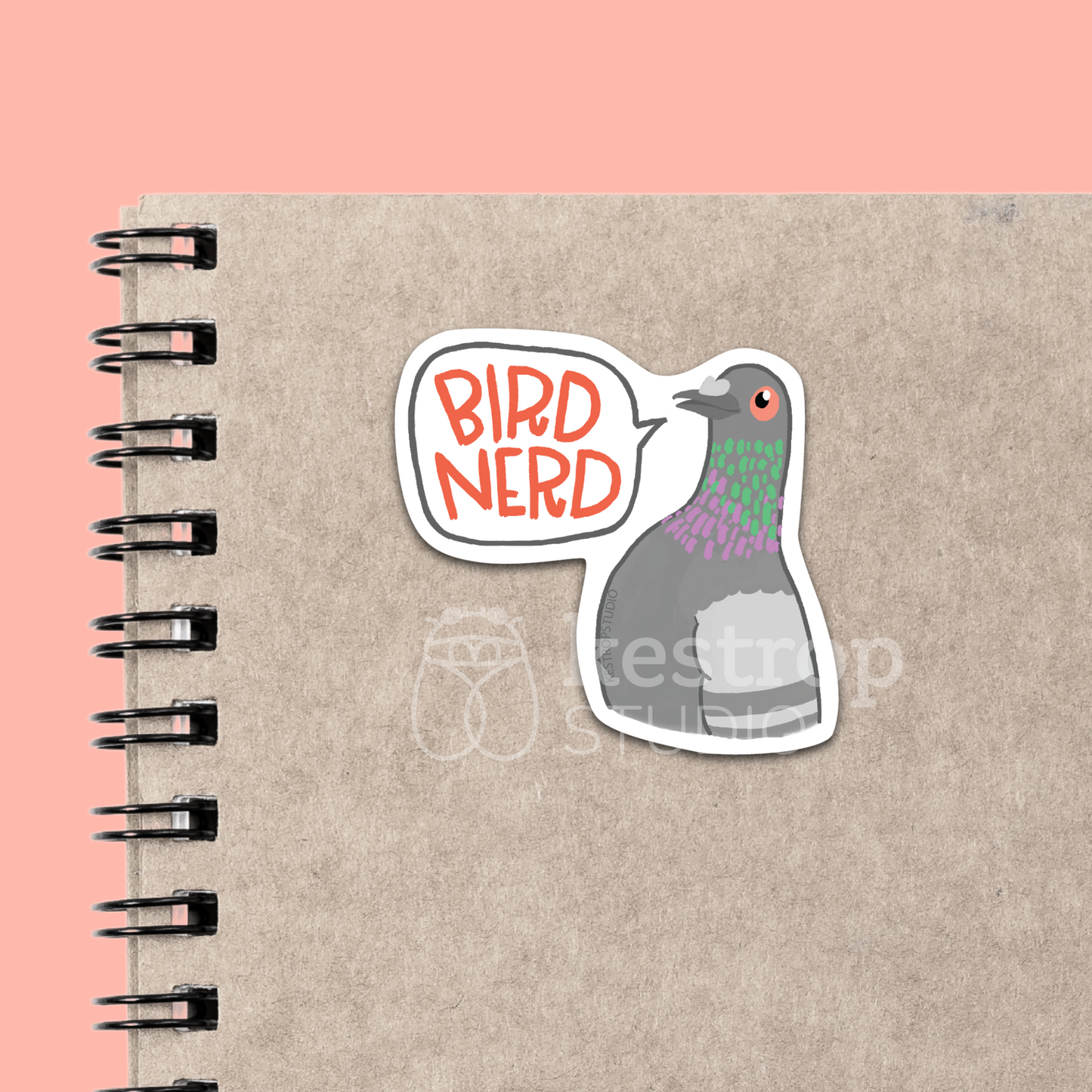 Bird Nerd Pigeon Sticker