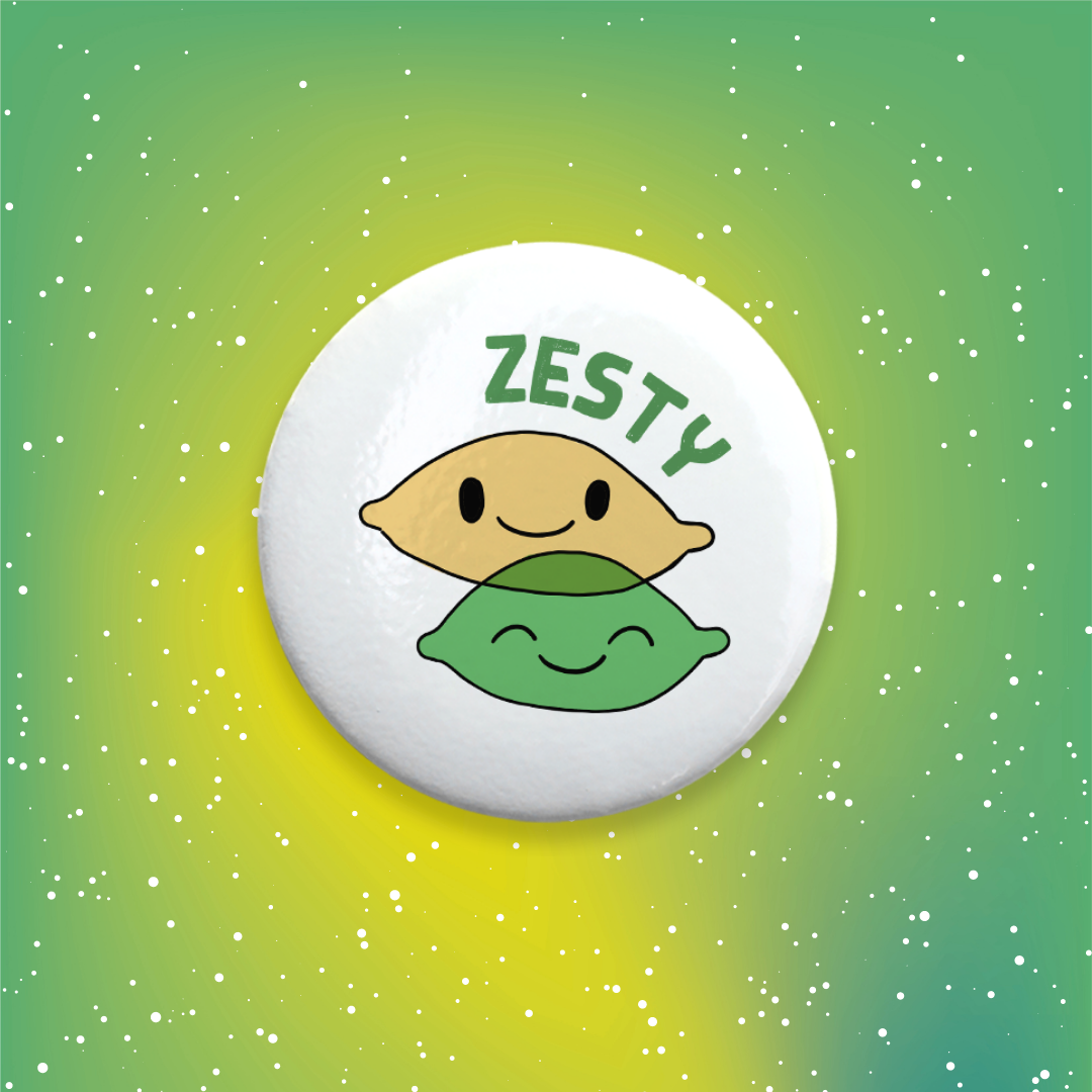 I'm Zesty Lemon/Lime Pinback Button