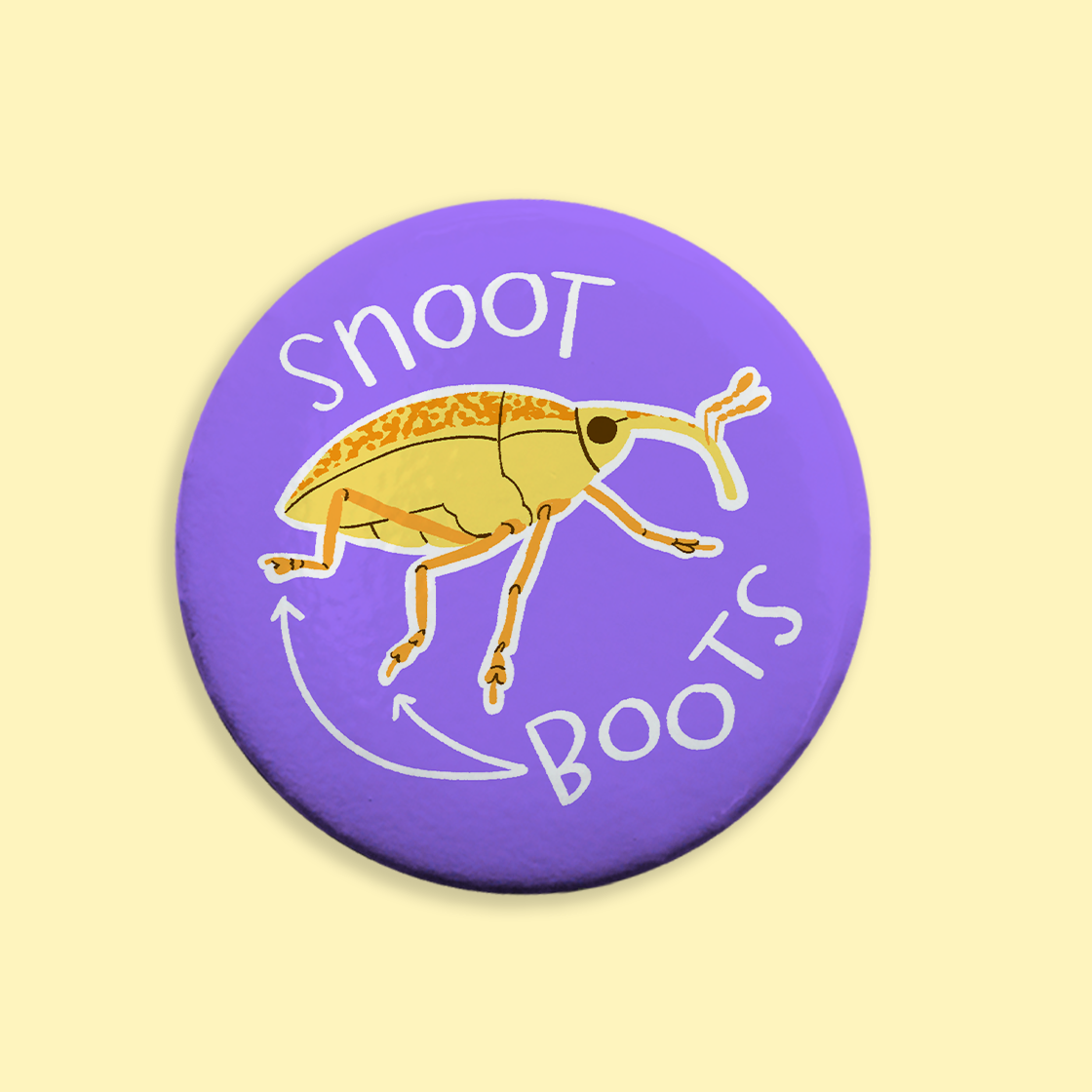 Weevil Snoot and Boots Pinback Button