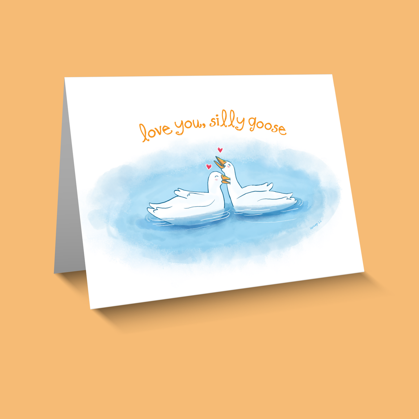 Adorable Love You, Silly Goose Greeting Card