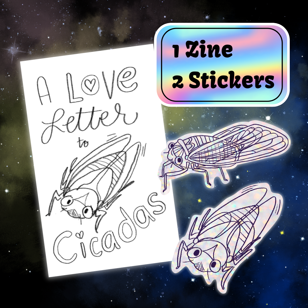 Cicada Love Combo: Zine and Stickers