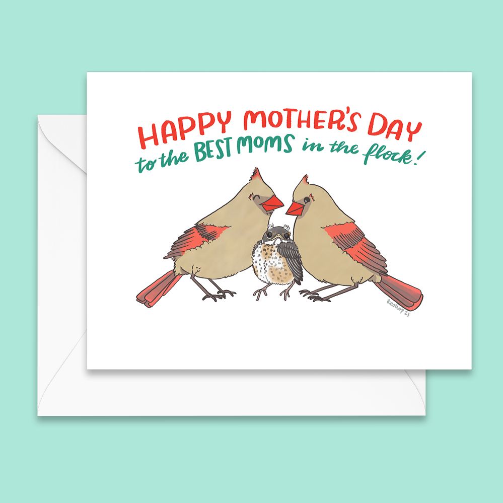 Best Moms in the Flock Greeting Card