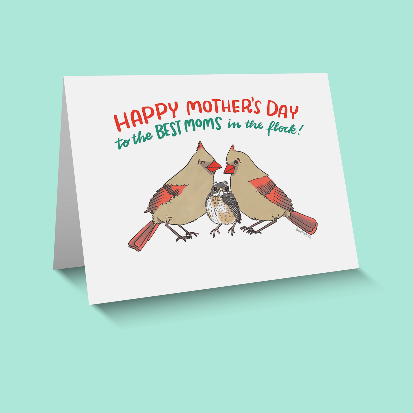 Best Moms in the Flock Greeting Card