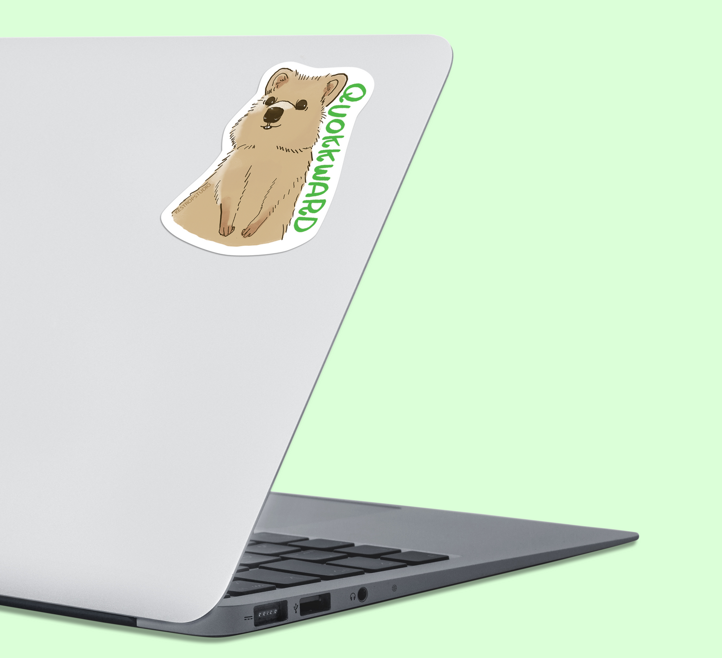 Awkward Quokka 'Quokkward' Pun Vinyl Sticker