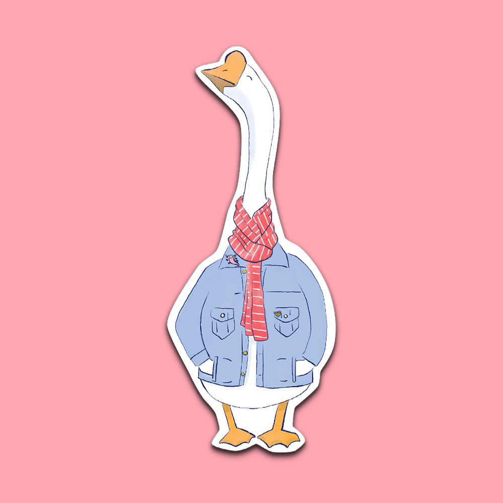 Autumn Goose Vibes Vinyl Sticker