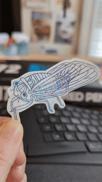 Sparkly Holographic Annual Cicada Sticker