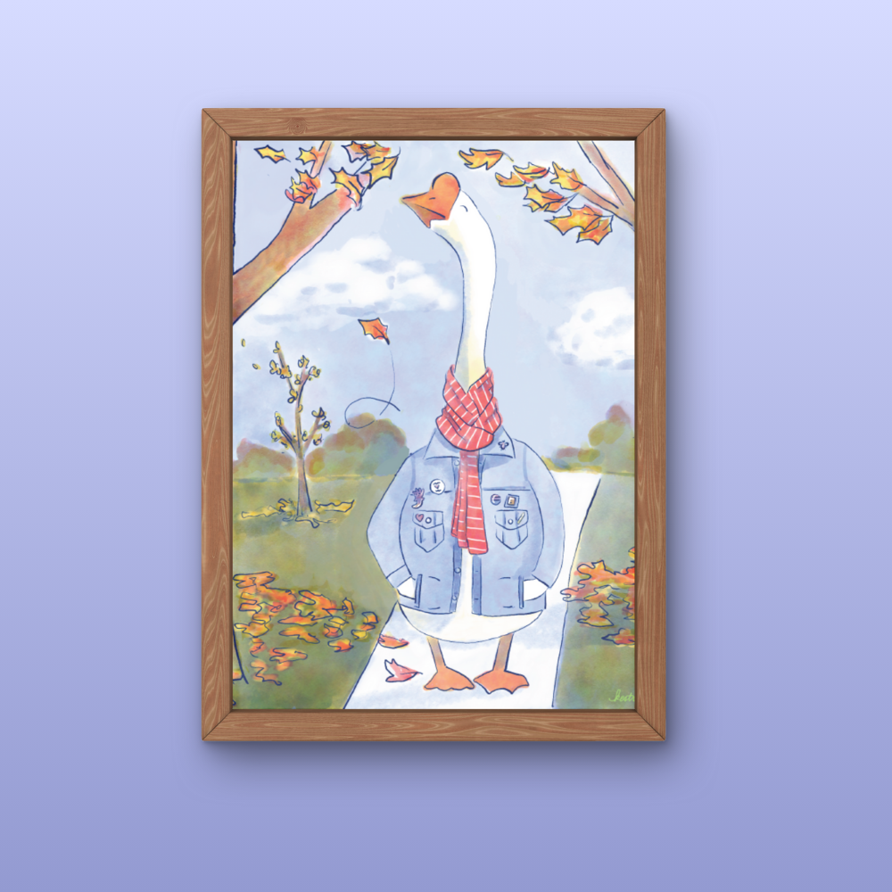 Autumn Vibes Goose Print