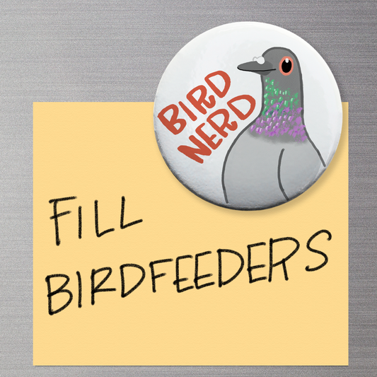 Bird Nerd Pigeon Magnet