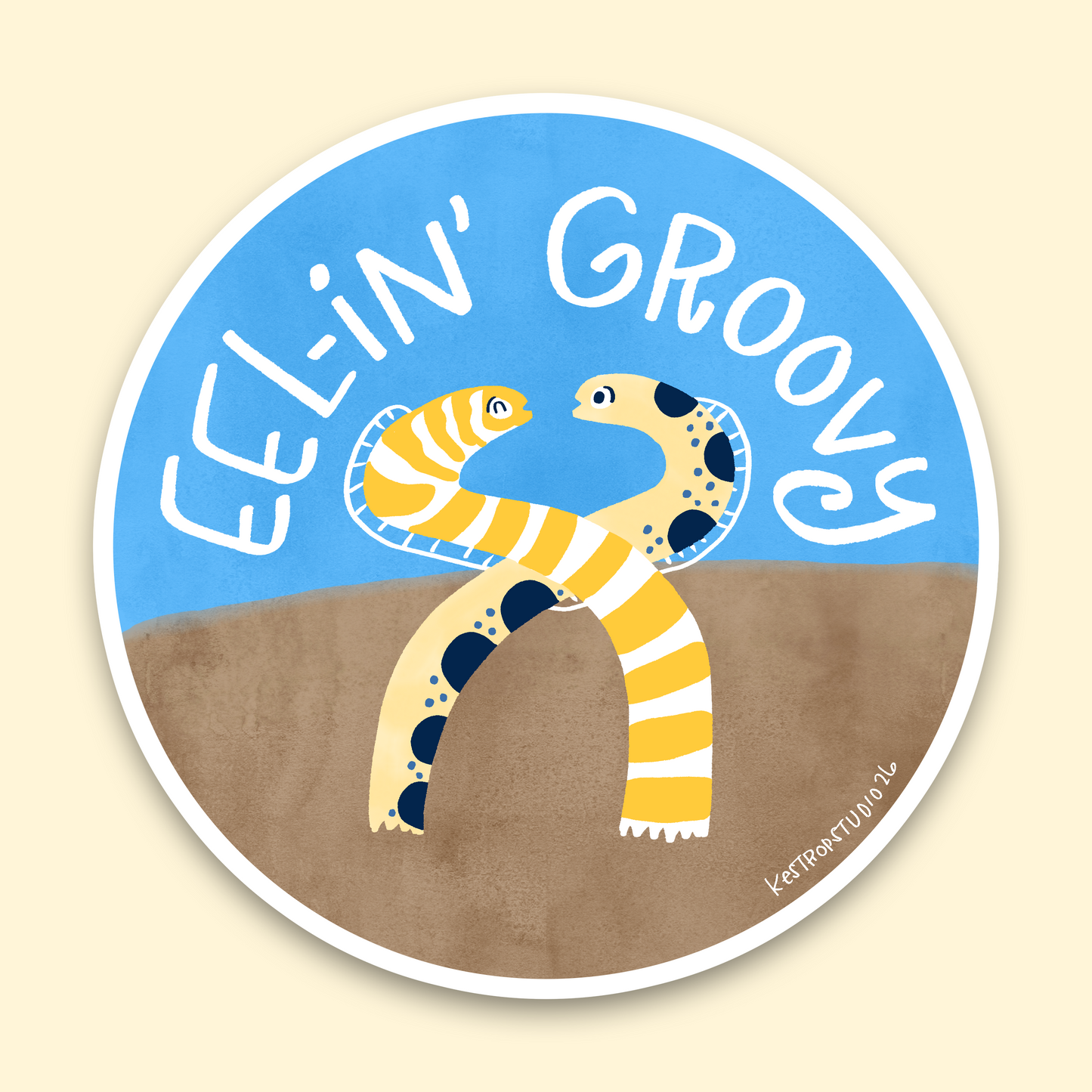 Eelin' Groovy Garden Eeels Vinyl Sticker
