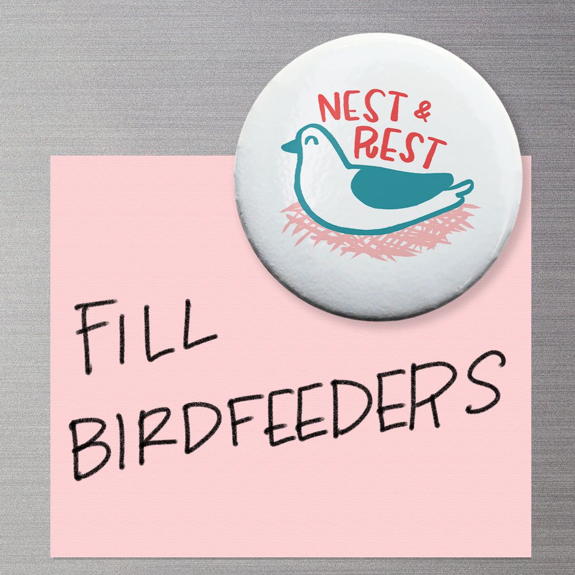 Nest and Rest Bird Magnet