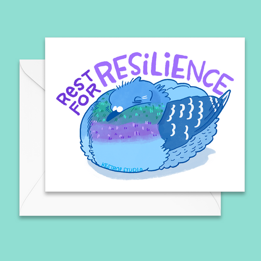 Rest for Resilience Pigeon Card