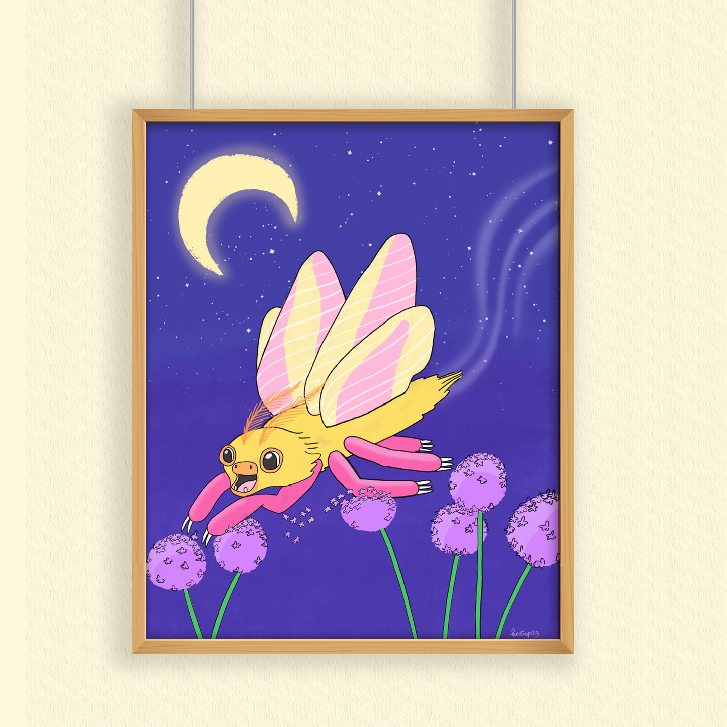Sloth plus Moth equals SMOTH Art Print