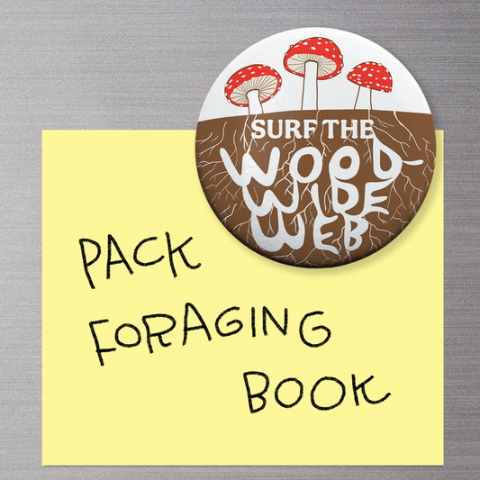 Surf the Woodwide Web Mushroom Magnet