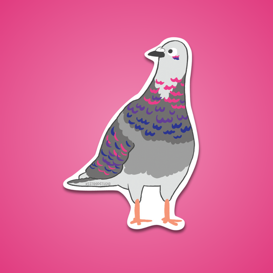 Bisexual Pride Pigeon Sticker