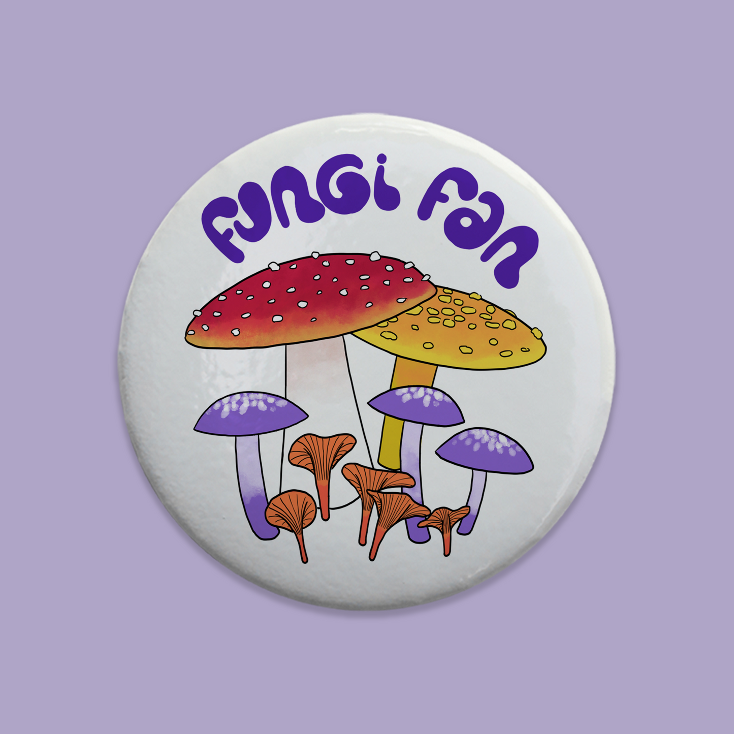 Fungi Fan Pinback Button